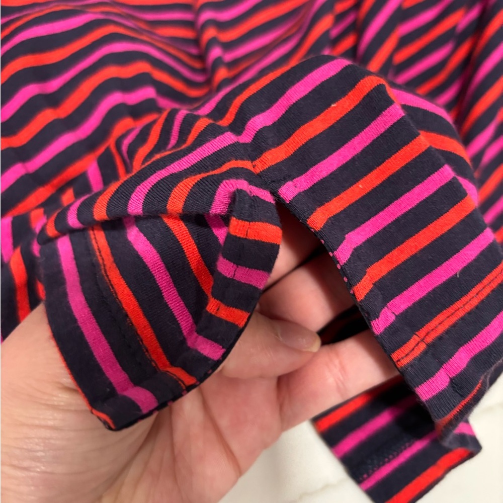 Heyton Striped Stretch Dress With Ruffle Sleeves Size Medium - Picture 8 of 9